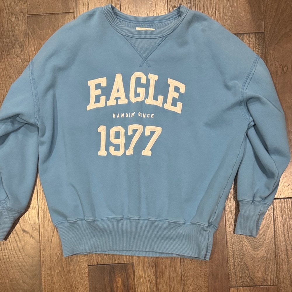 American Eagle Outfitters Blue Crewneck Sweater